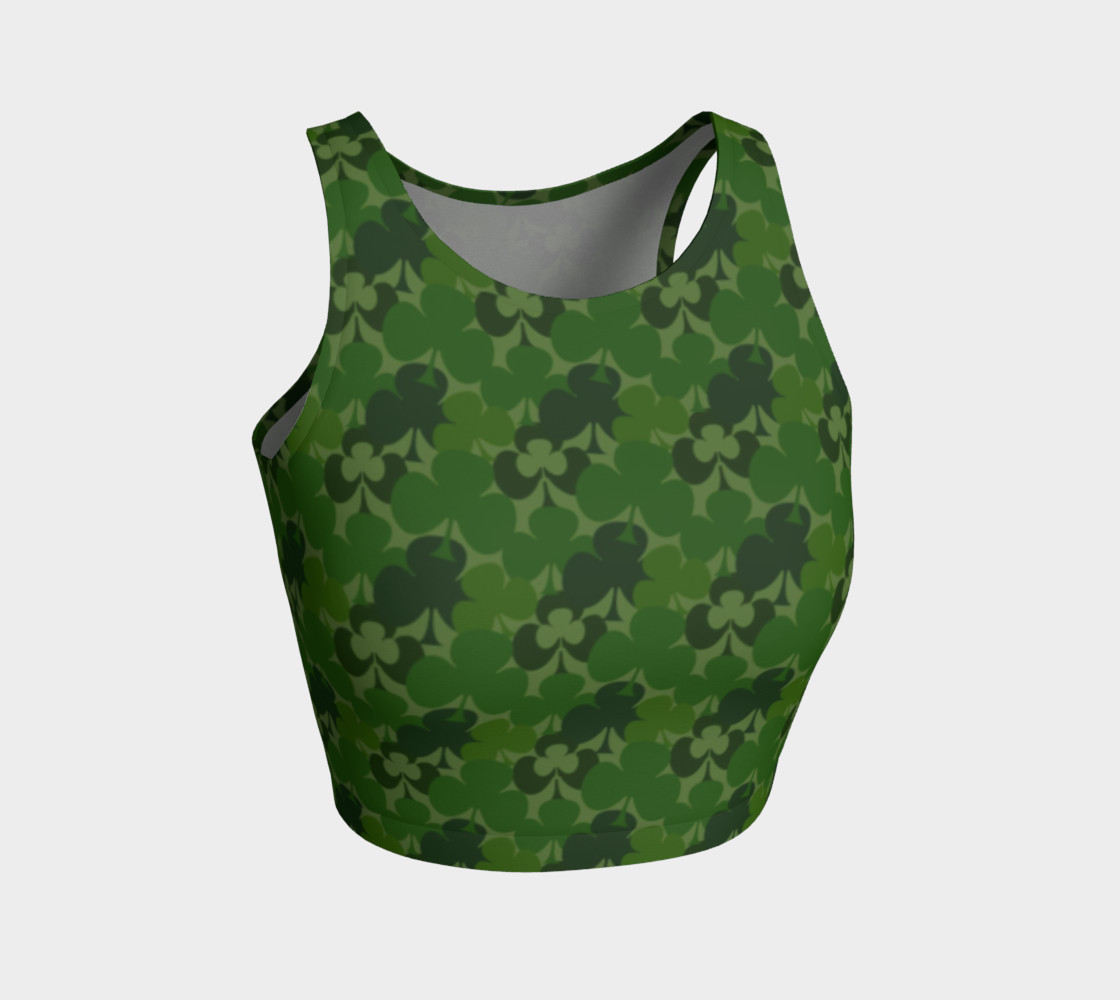Green Shamrocks Crop Top preview #1