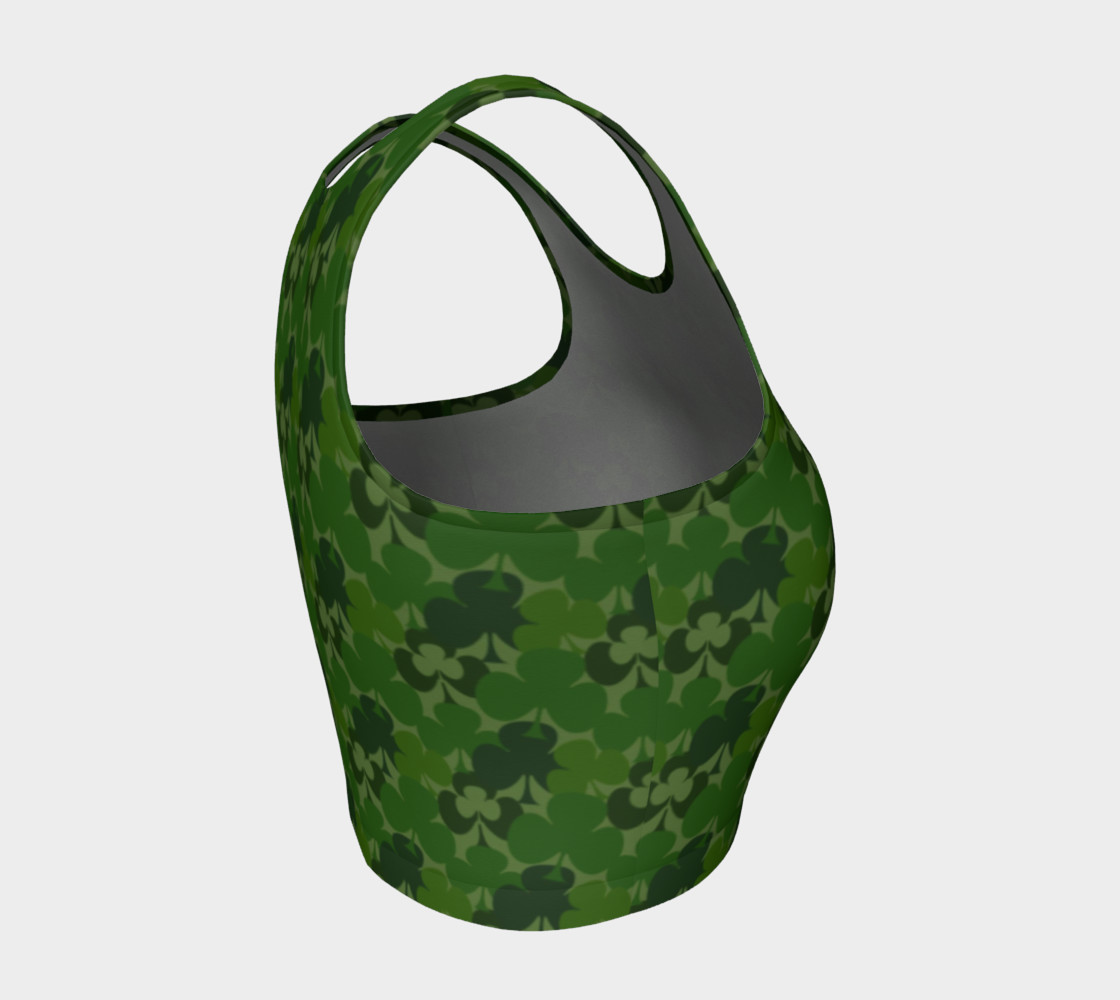 Green Shamrocks Crop Top preview #4