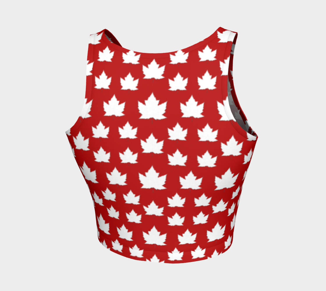 Canada Sports Crop Tops Women's Canada Maple Leaf Souvenir Shirts Miniature #3