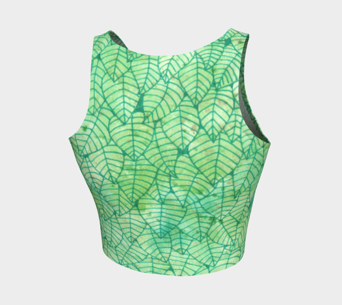 Green foliage Athletic Crop Top preview #2