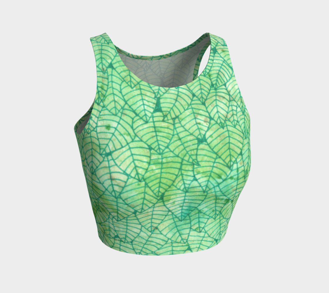 Green foliage Athletic Crop Top preview #1