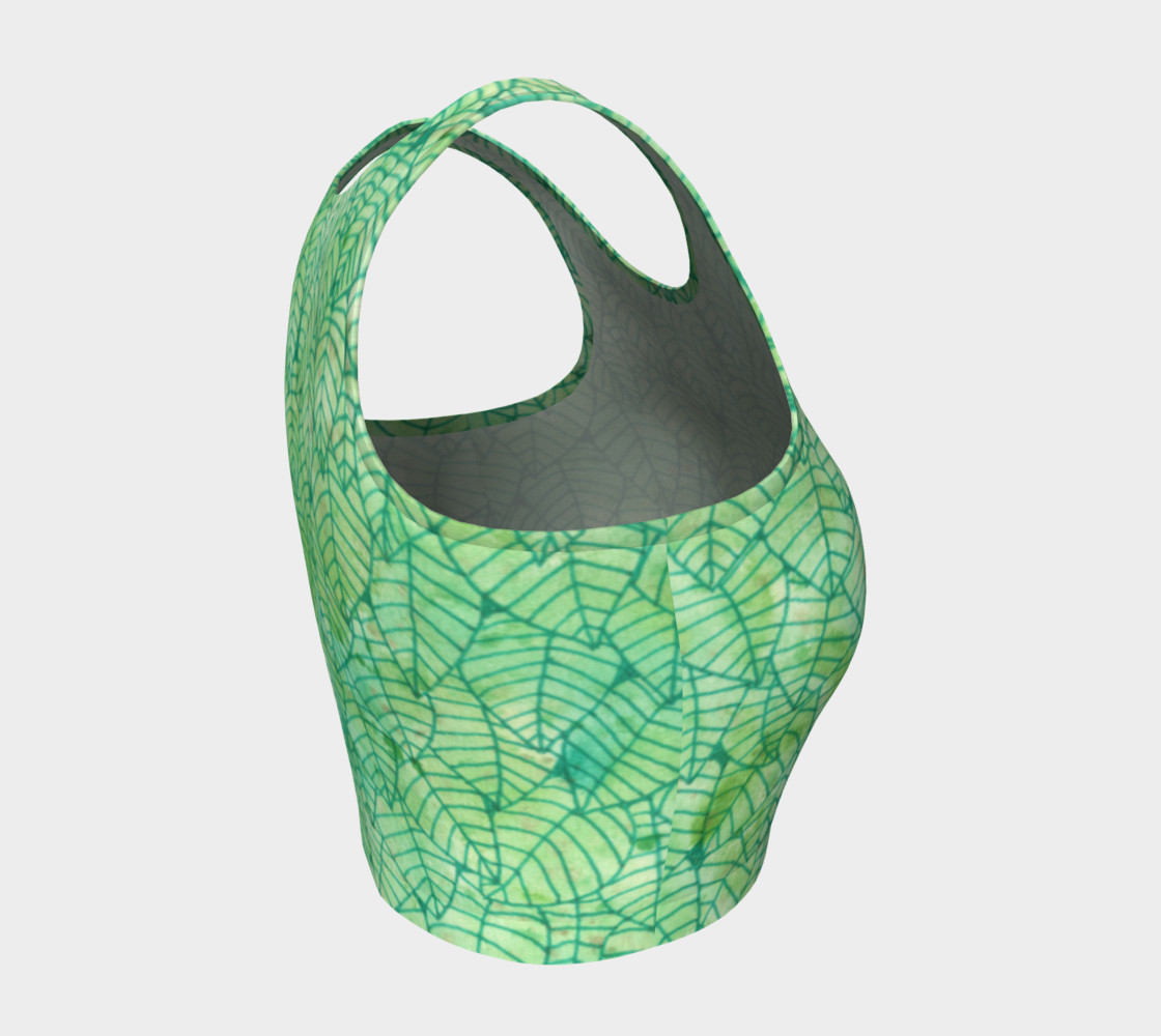 Green foliage Athletic Crop Top preview #4