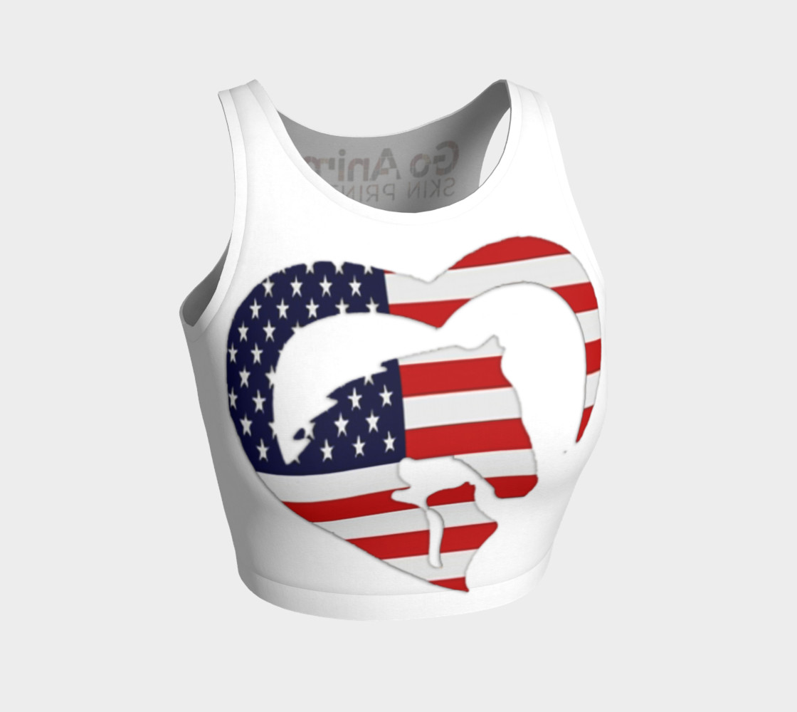 American Flag Logo Athletic Crop Top preview #1