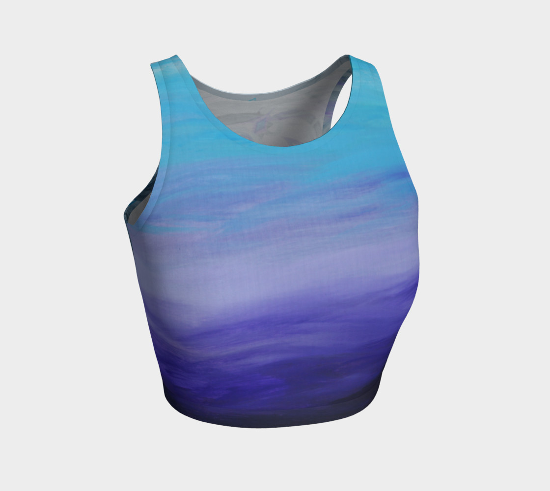 Blue Viking Dragon Athletic Crop Top preview #1