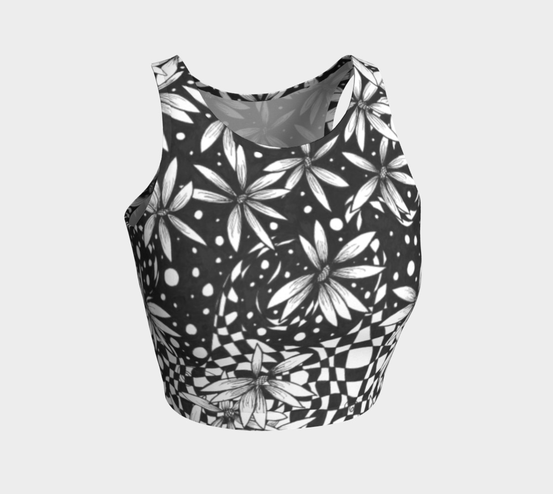 Flower of Life Fractal Crop Power Tank preview #1