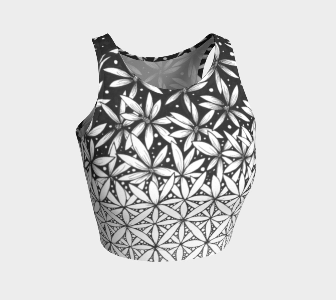 Flower of Life Crop Power Tank preview #1
