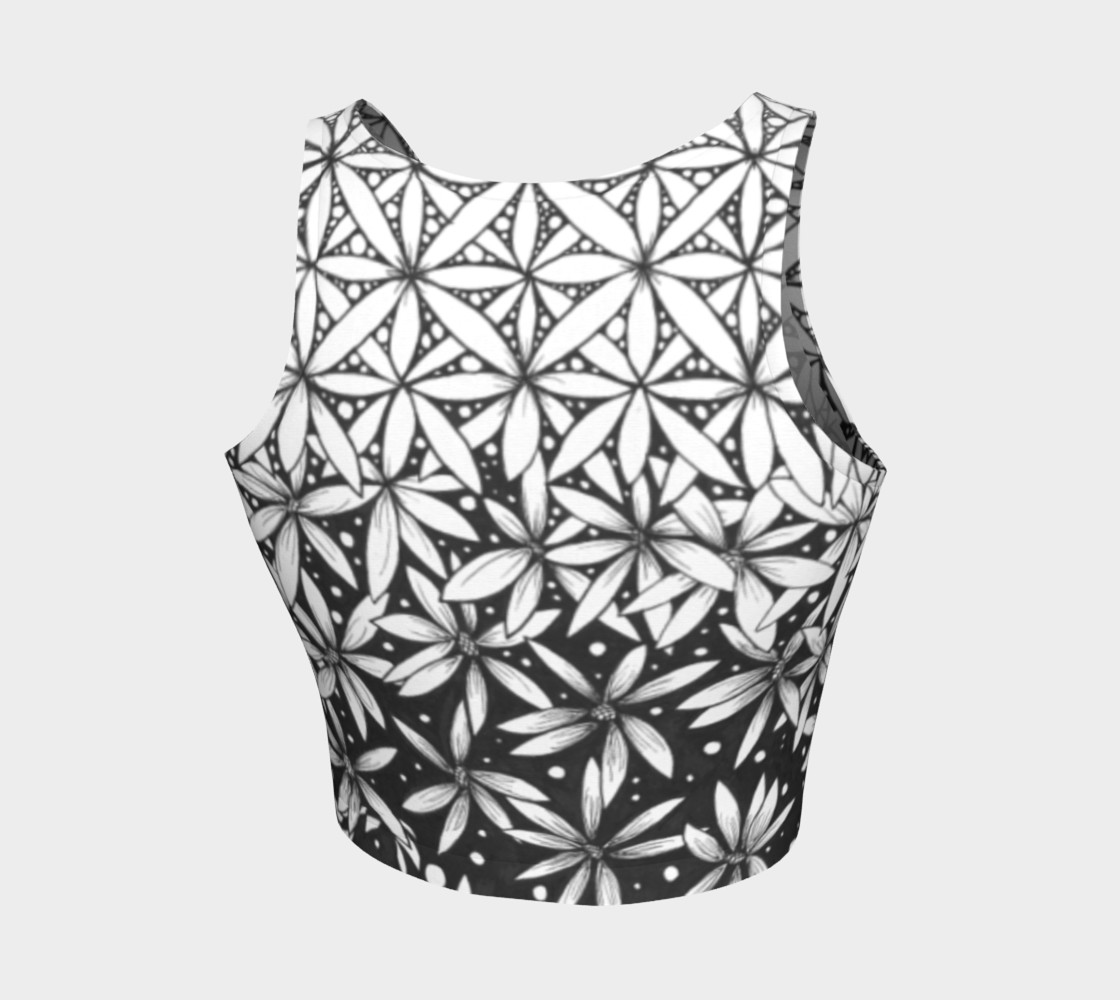 Falling Flower of Life Crop Power Tank preview #2