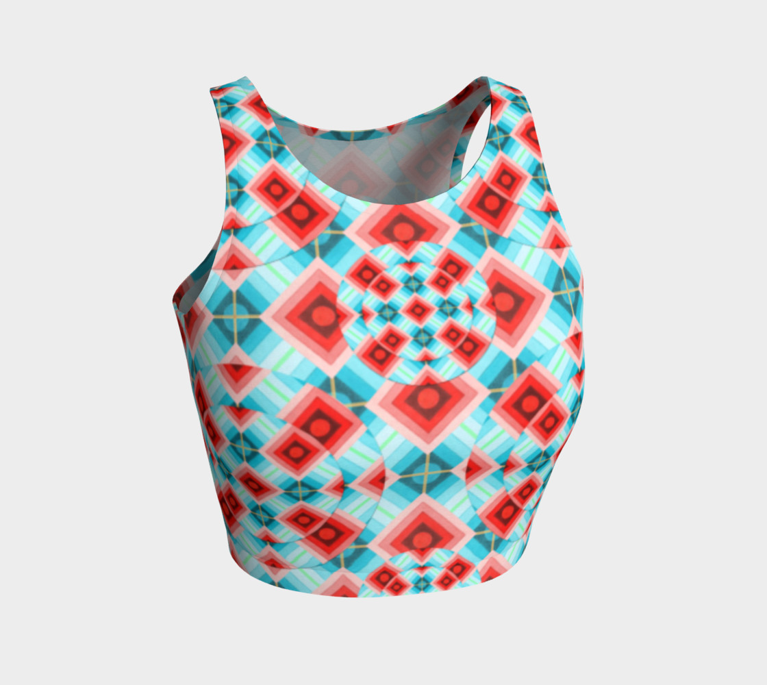 Aperçu de Groovy Argyle Athletic Top small print #1
