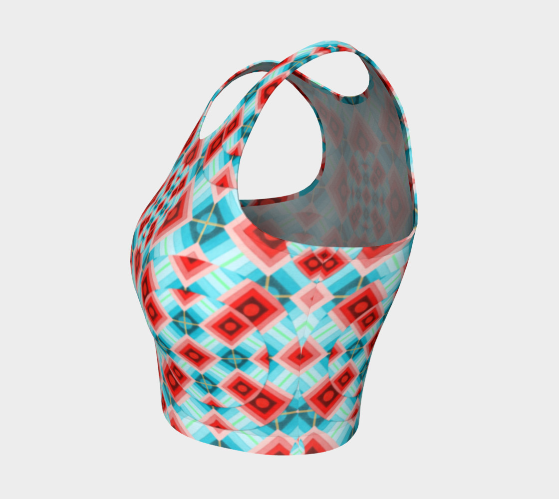 Aperçu de Groovy Argyle Athletic Top small print #3