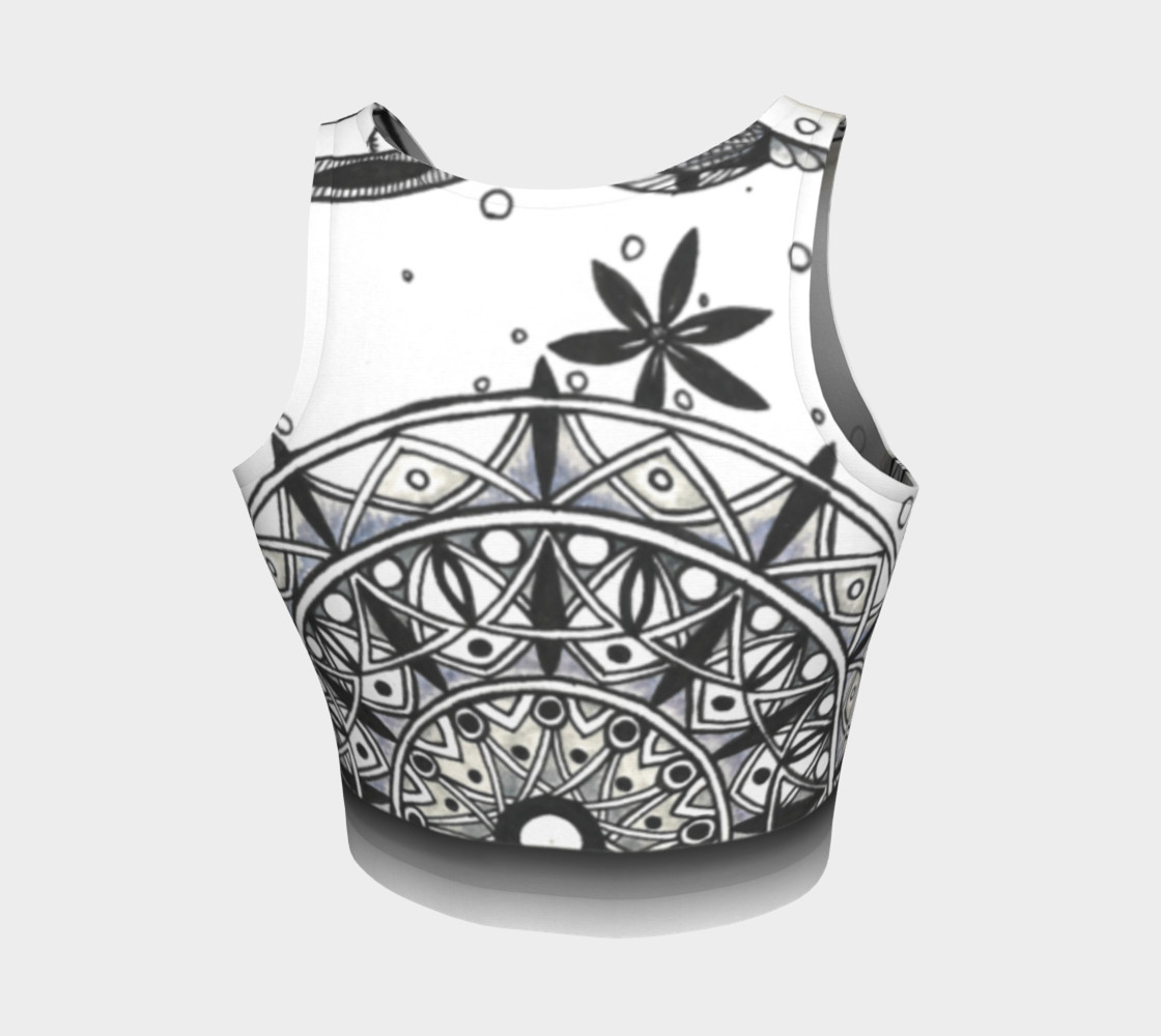 Rising Sun Mandala Crop Athletic Top preview #2