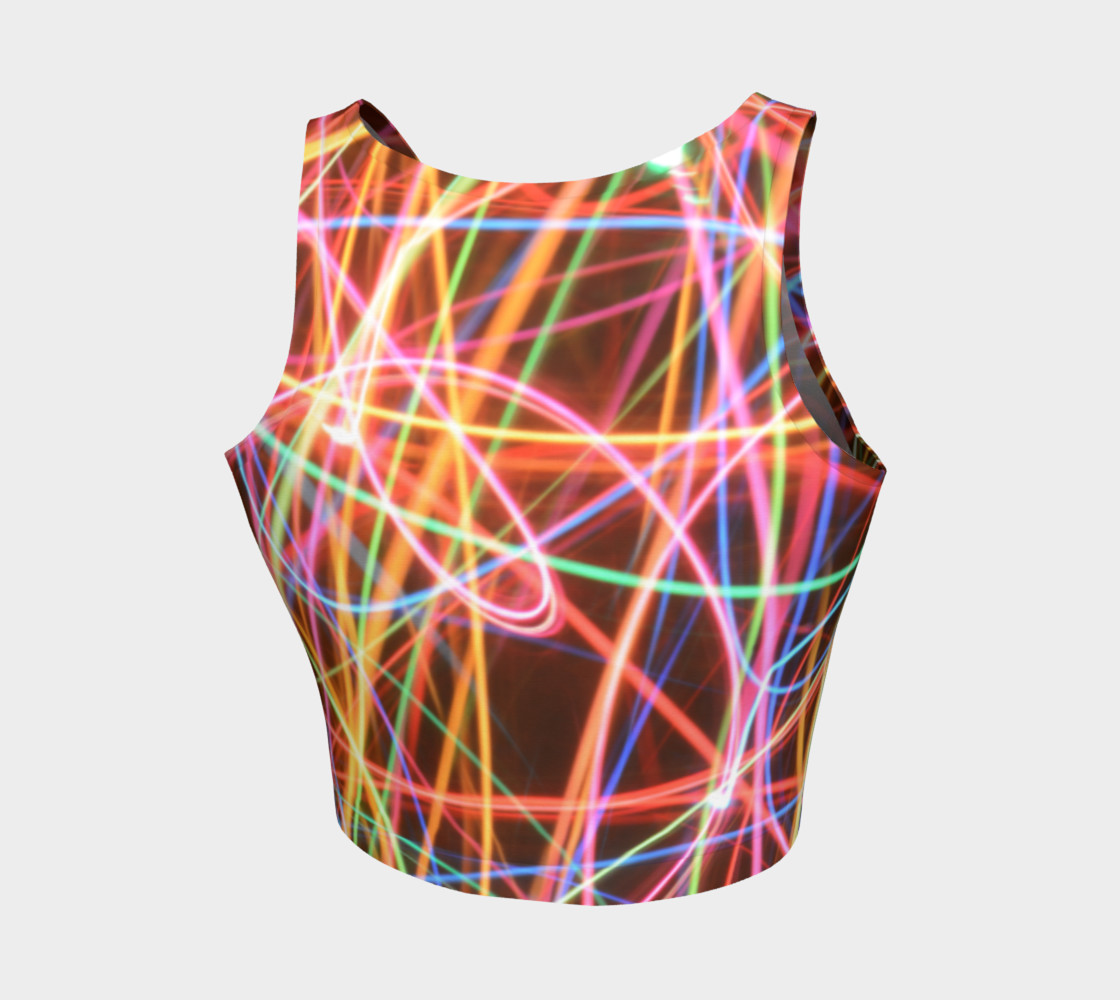 Christmas Light Trails Athletic Crop Top preview #2
