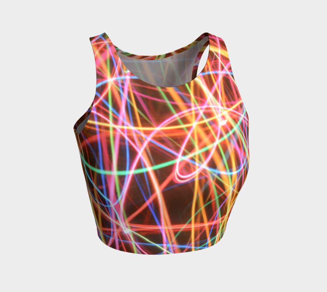 Christmas Light Trails Athletic Crop Top preview #1