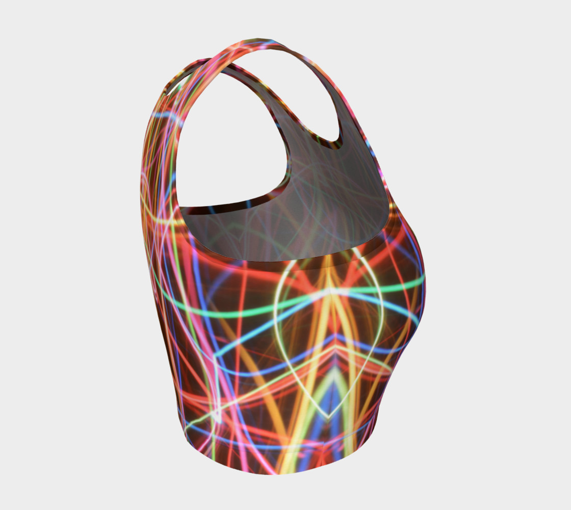 Christmas Light Trails Athletic Crop Top preview #4