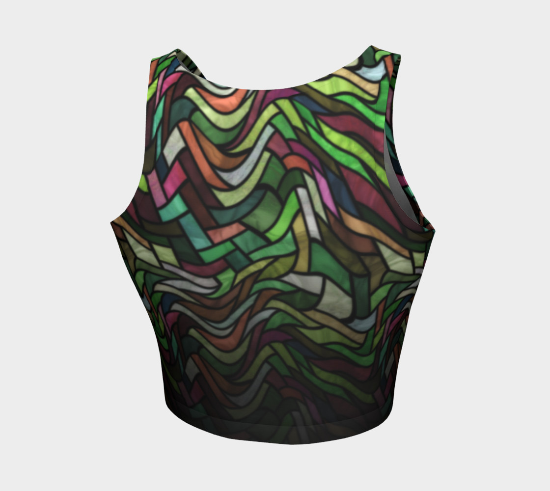 Geometrix - Stained Glass Springtime Athletic Crop Top thumbnail #3