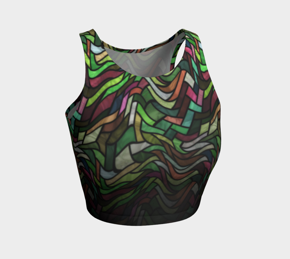 Geometrix - Stained Glass Springtime Athletic Crop Top thumbnail #2