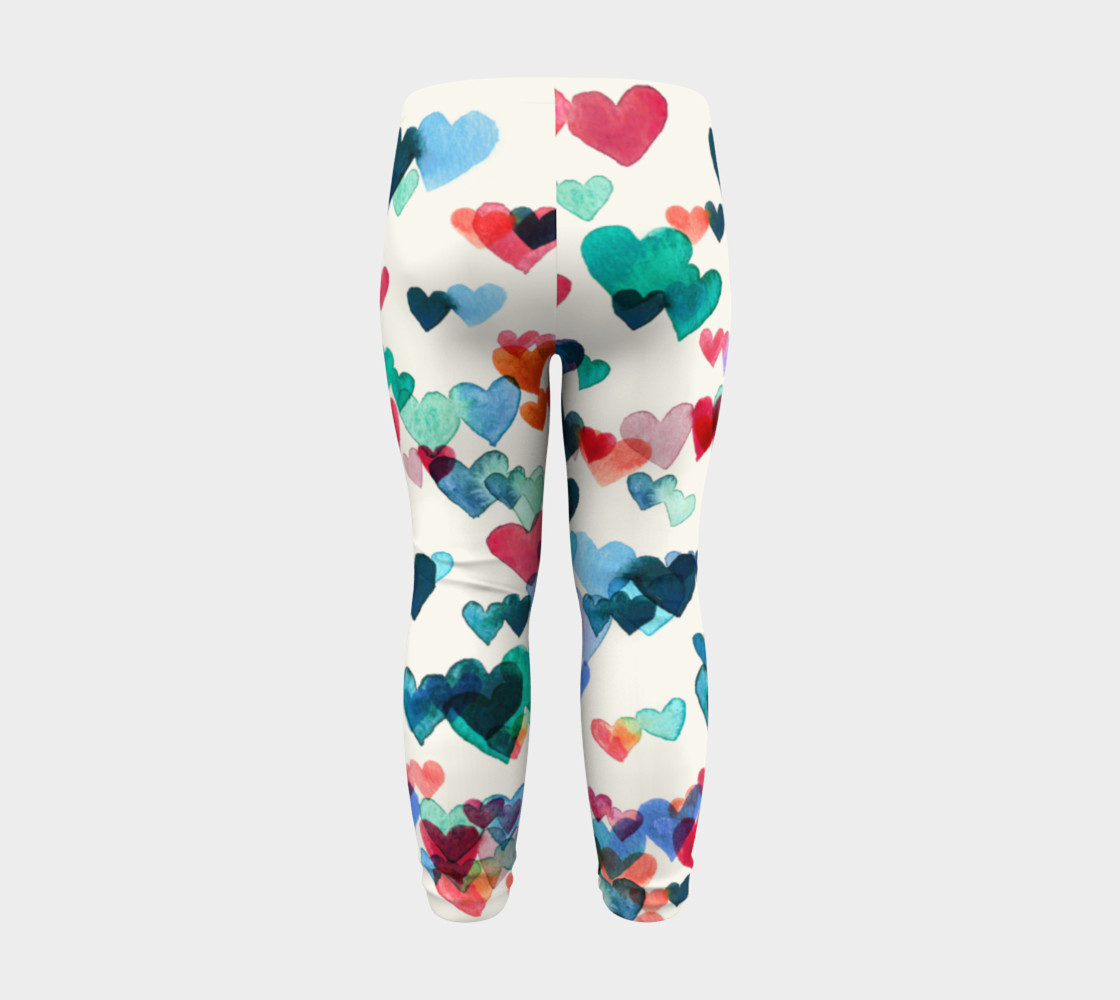 Heart Connections - a Watercolor Pattern - baby leggings preview #8
