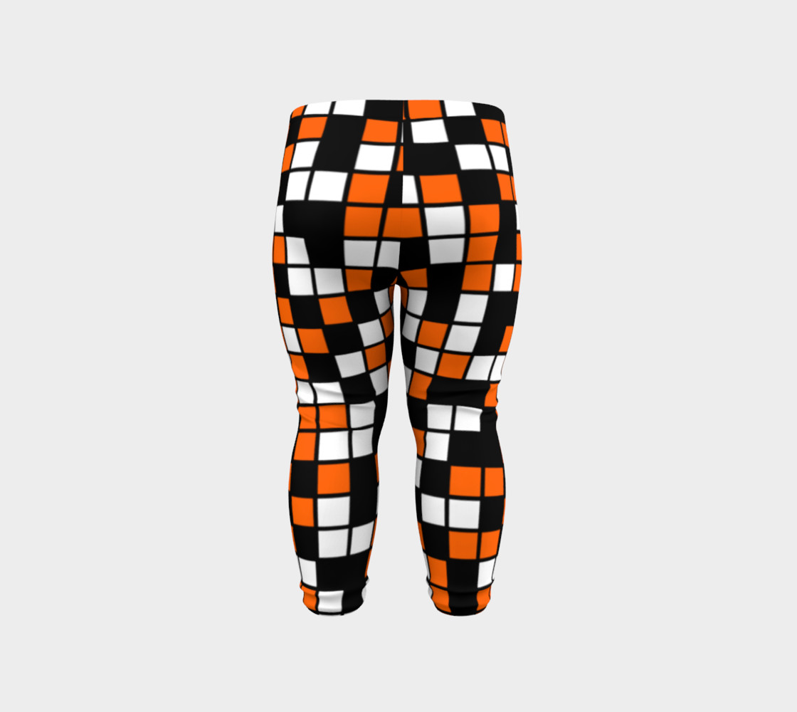 Aperçu de Orange, Black, and White Random Mosaic Squares #6
