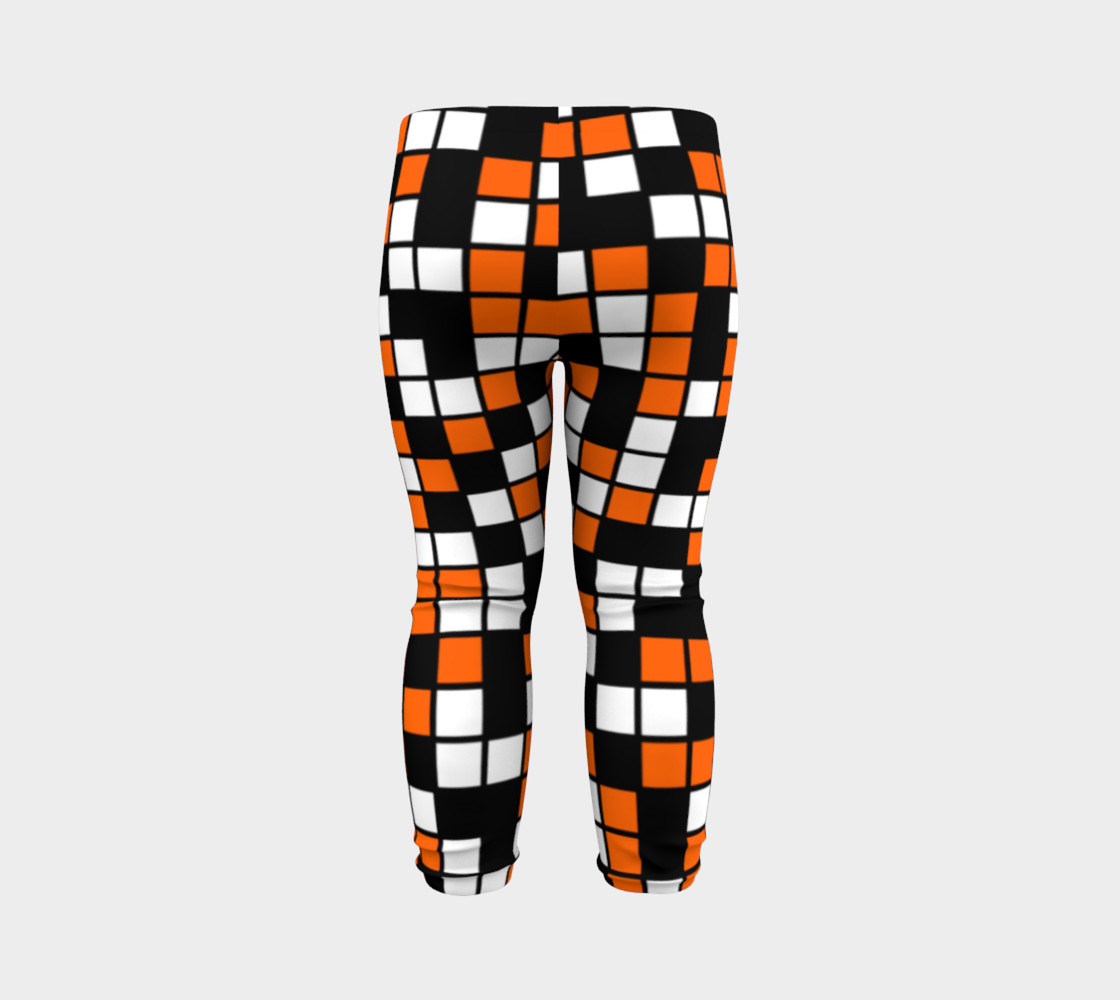 Aperçu de Orange, Black, and White Random Mosaic Squares #7