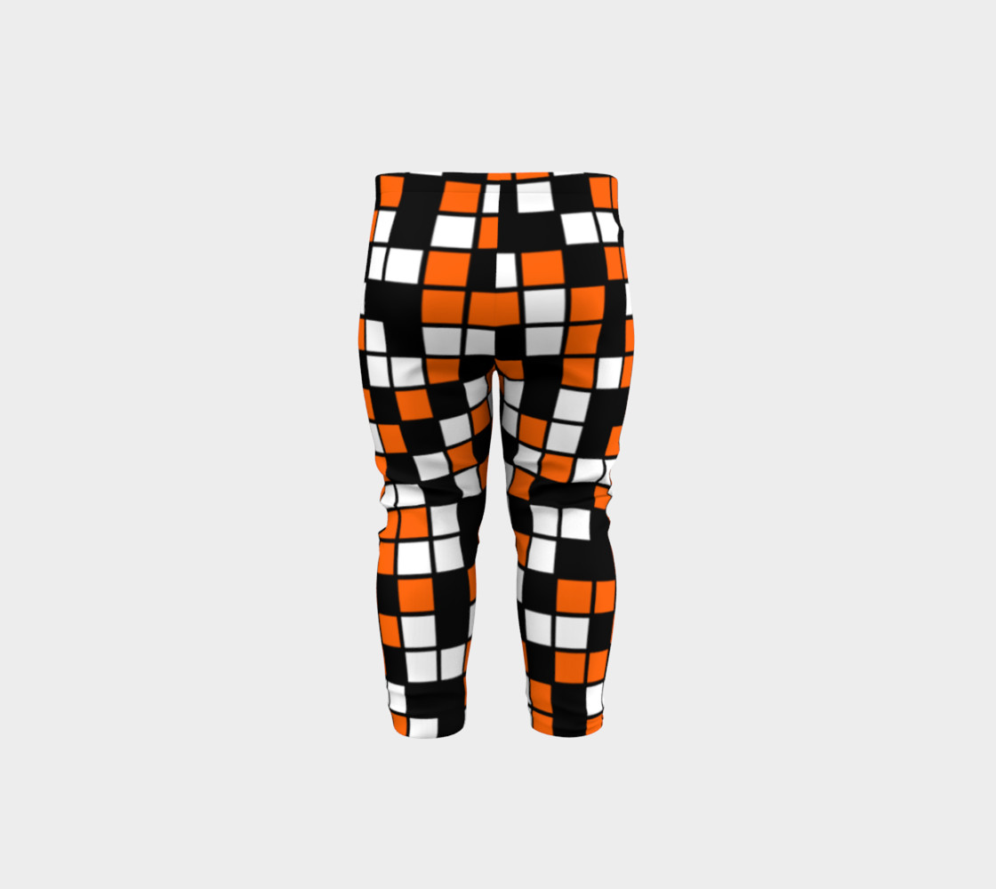 Aperçu de Orange, Black, and White Random Mosaic Squares #5