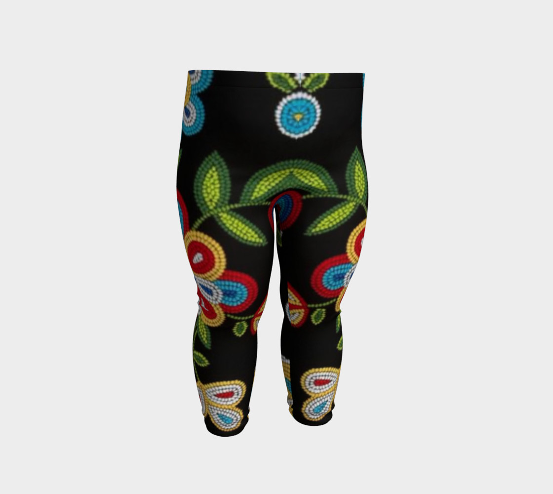 Aperçu de Blk Floral Baby Leggings #2