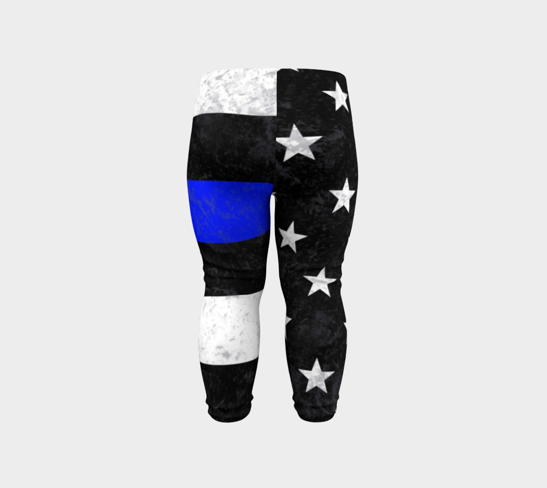 Thin Blue Line Toddler Leggings preview #6