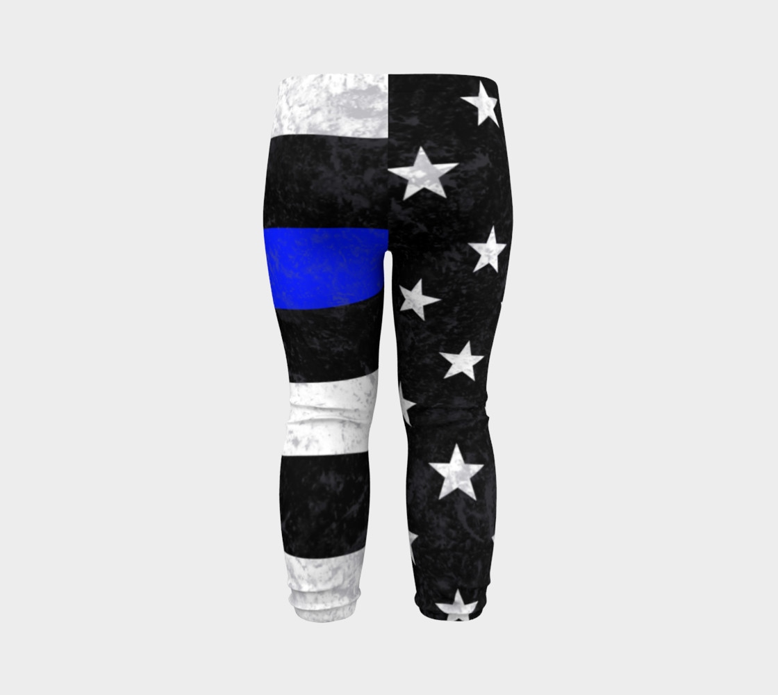 Thin Blue Line Toddler Leggings preview #7