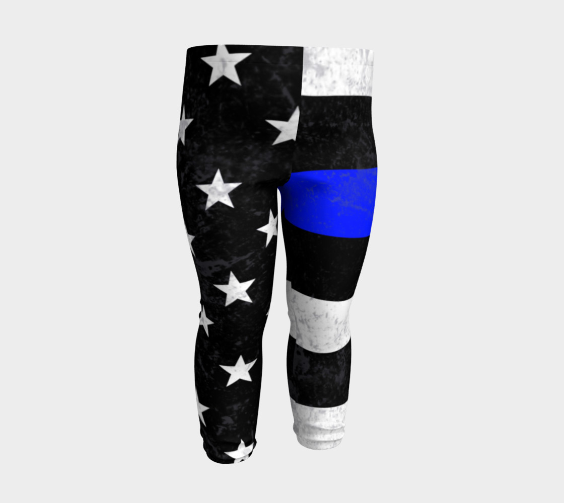 Thin Blue Line Toddler Leggings preview #3