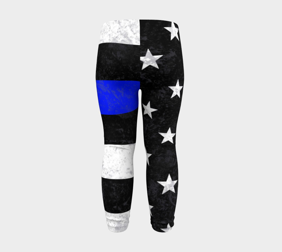 Thin Blue Line Toddler Leggings preview #8
