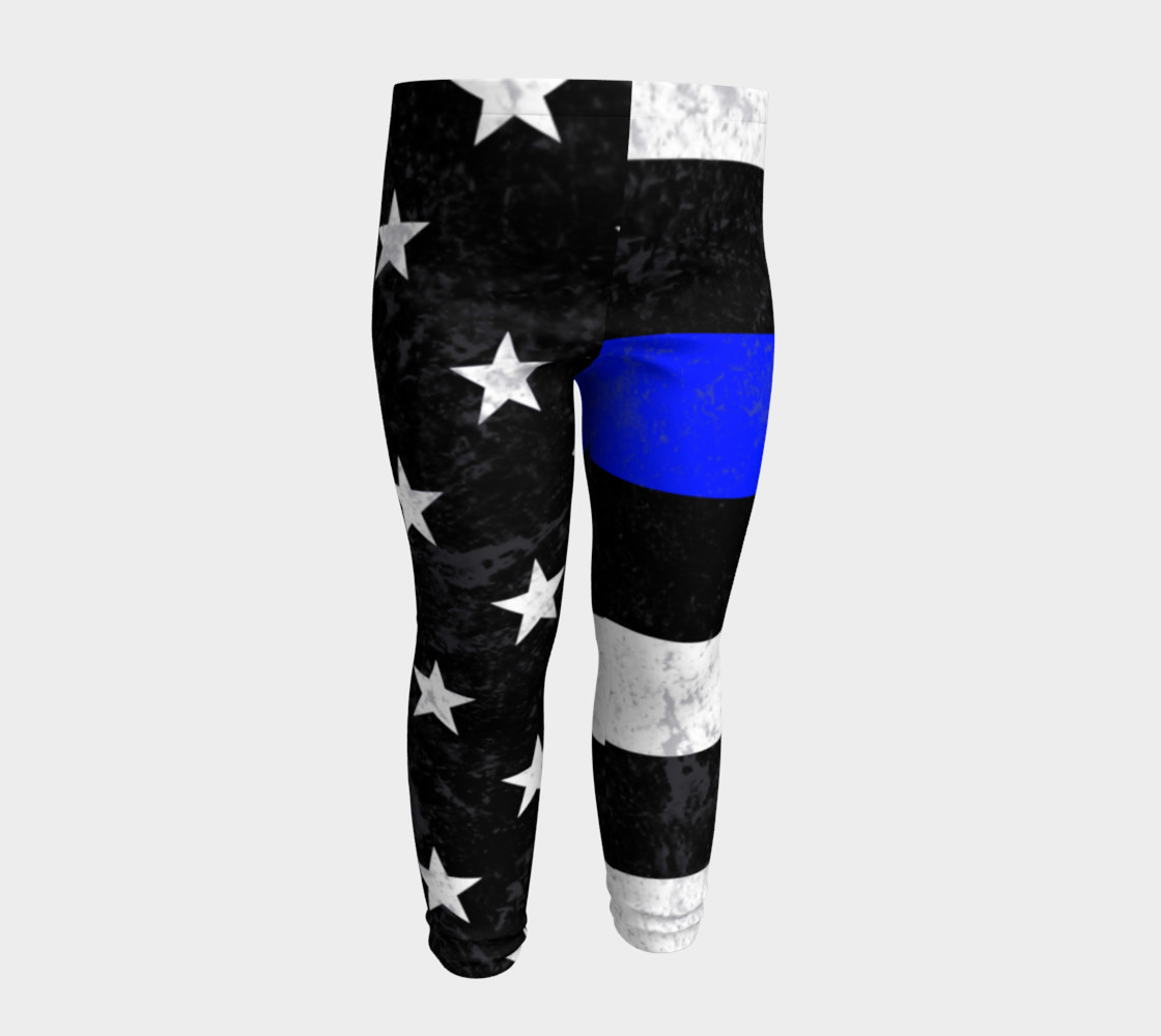 Thin Blue Line Toddler Leggings preview #4