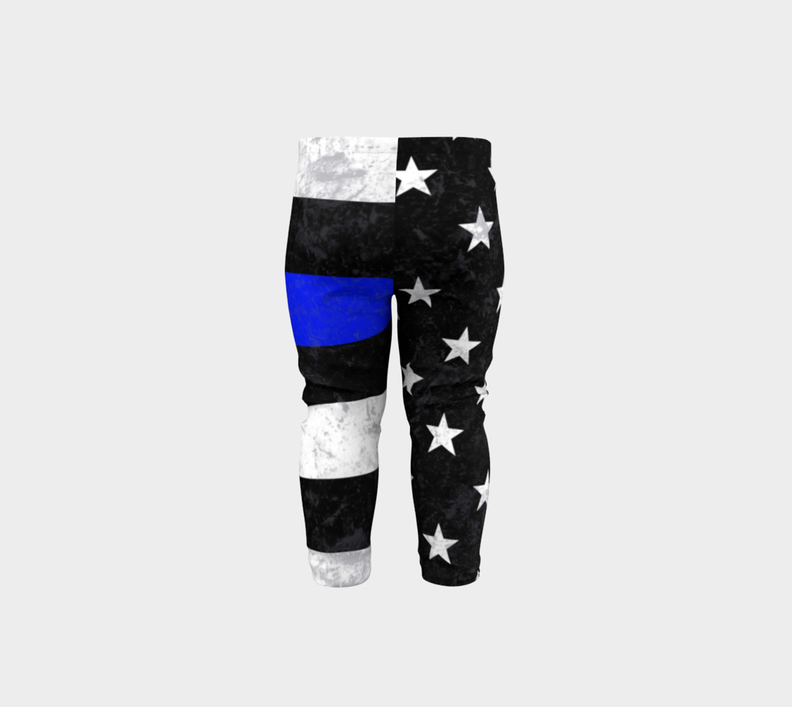 Thin Blue Line Toddler Leggings preview #5
