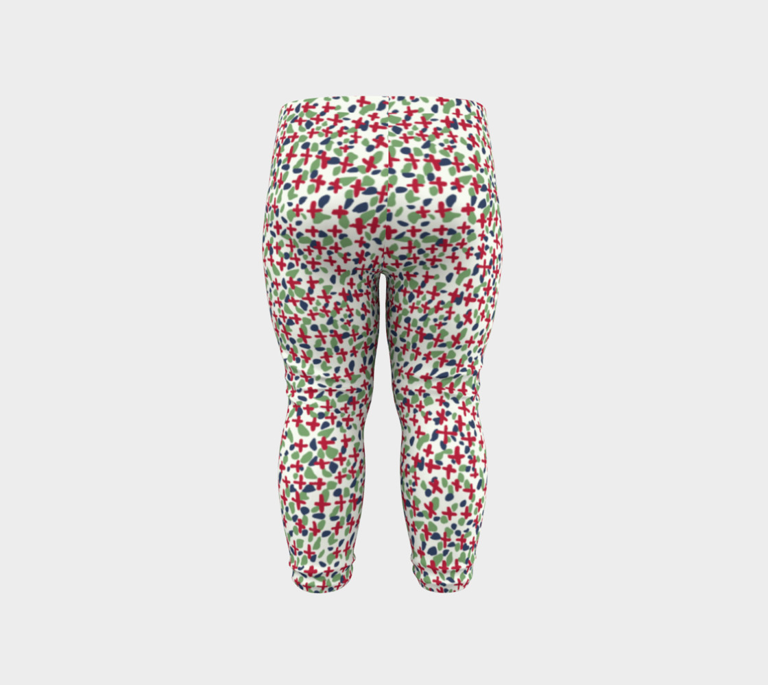 Messy Floral Toddler Leggings preview #6