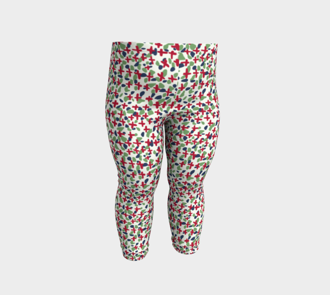 Messy Floral Toddler Leggings preview #2