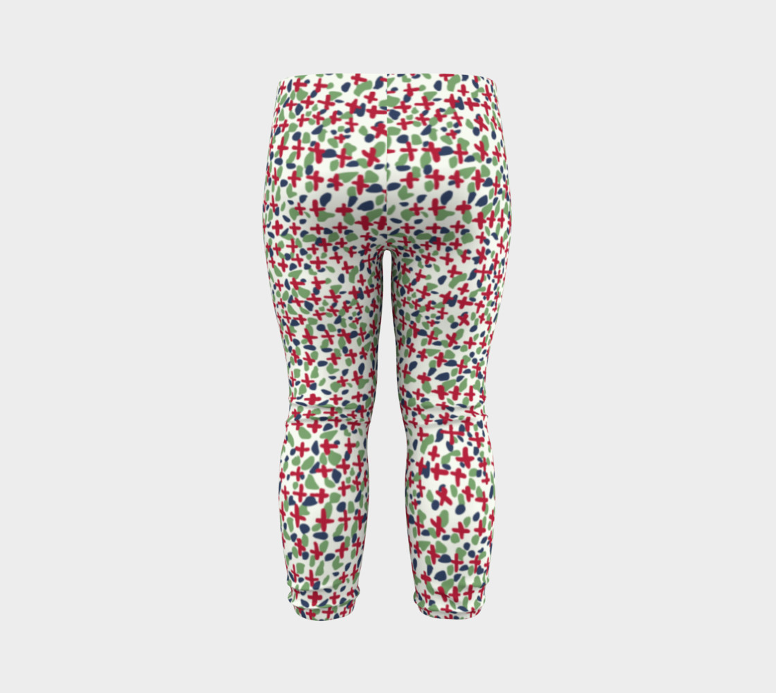 Messy Floral Toddler Leggings preview #7