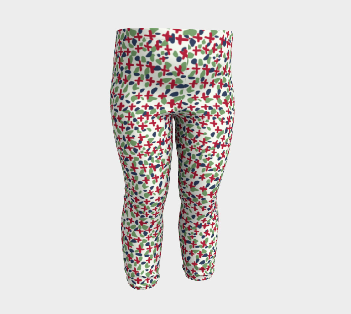 Messy Floral Toddler Leggings preview #3