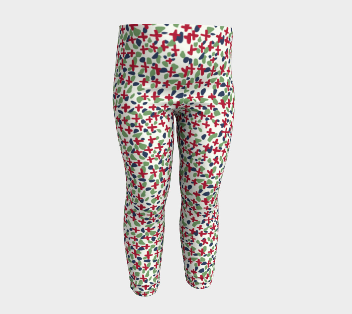 Messy Floral Toddler Leggings preview #4