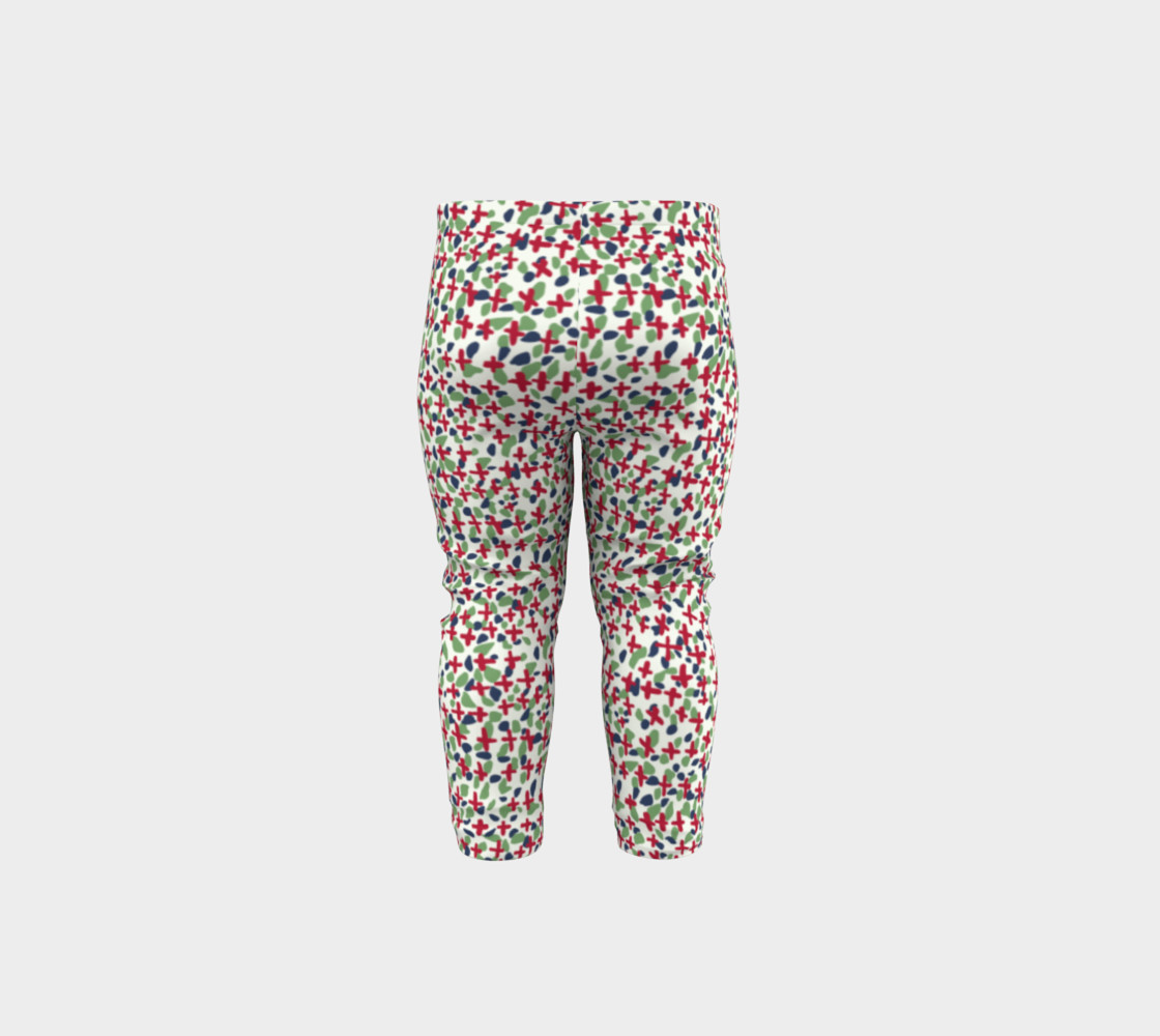 Messy Floral Toddler Leggings preview #5