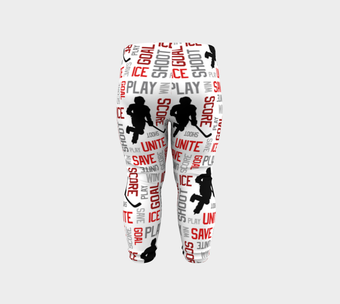 For the Love of Hockey - Red Baby Leggings preview #6