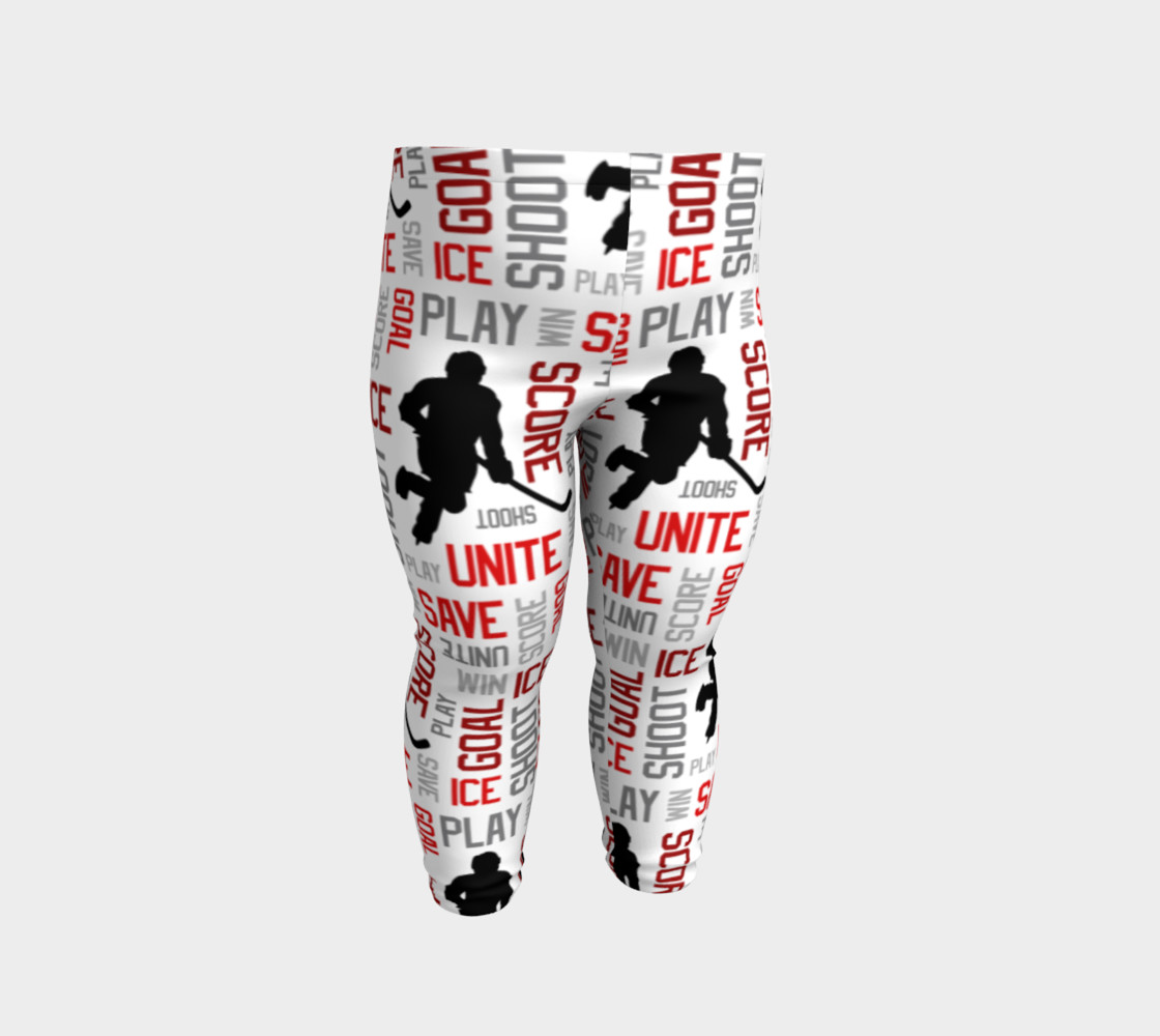 For the Love of Hockey - Red Baby Leggings preview #2