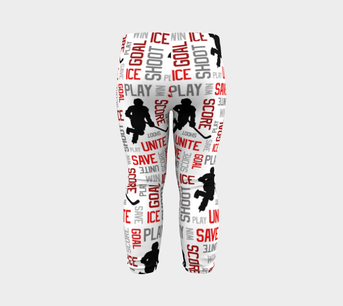 For the Love of Hockey - Red Baby Leggings preview #7