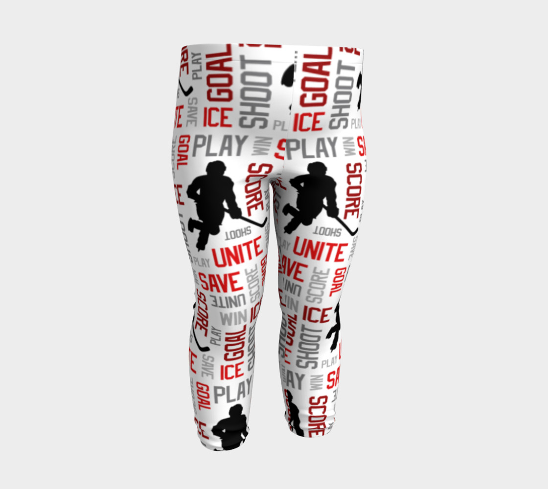 For the Love of Hockey - Red Baby Leggings preview #3
