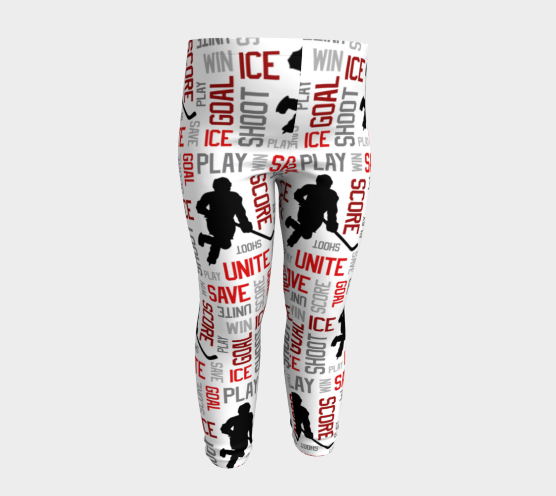 For the Love of Hockey - Red Baby Leggings preview #4