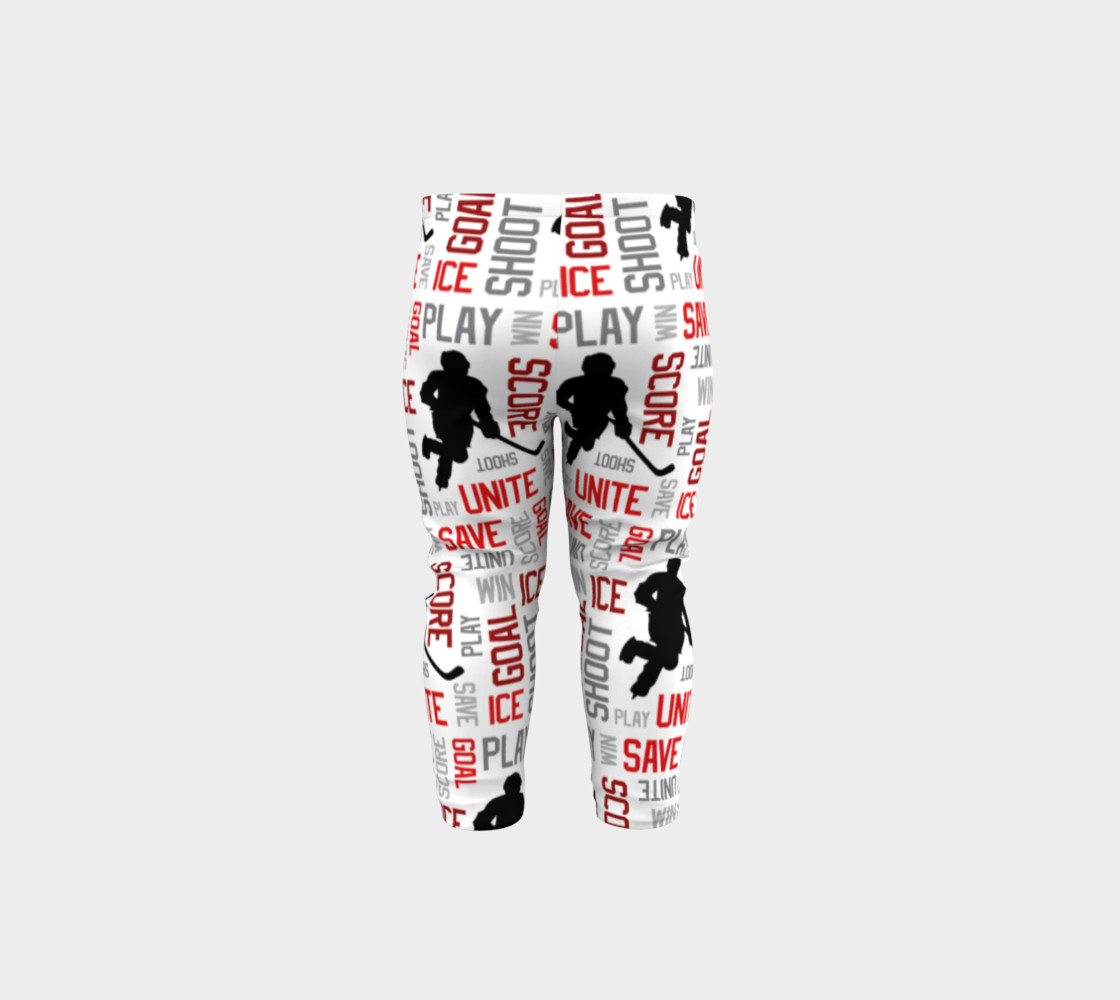 For the Love of Hockey - Red Baby Leggings preview #5