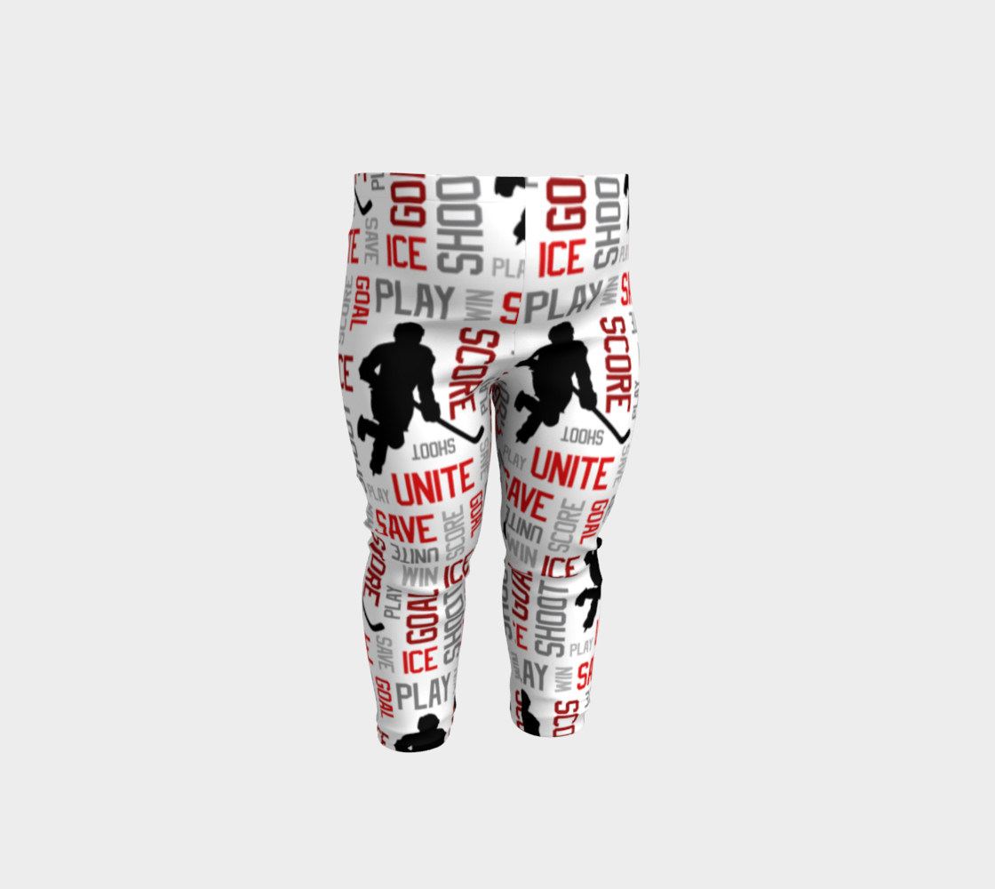 For the Love of Hockey - Red Baby Leggings preview #1