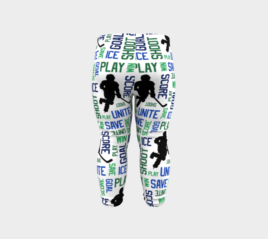 For the Love of Hockey - Blue and Green Baby Leggings preview #6