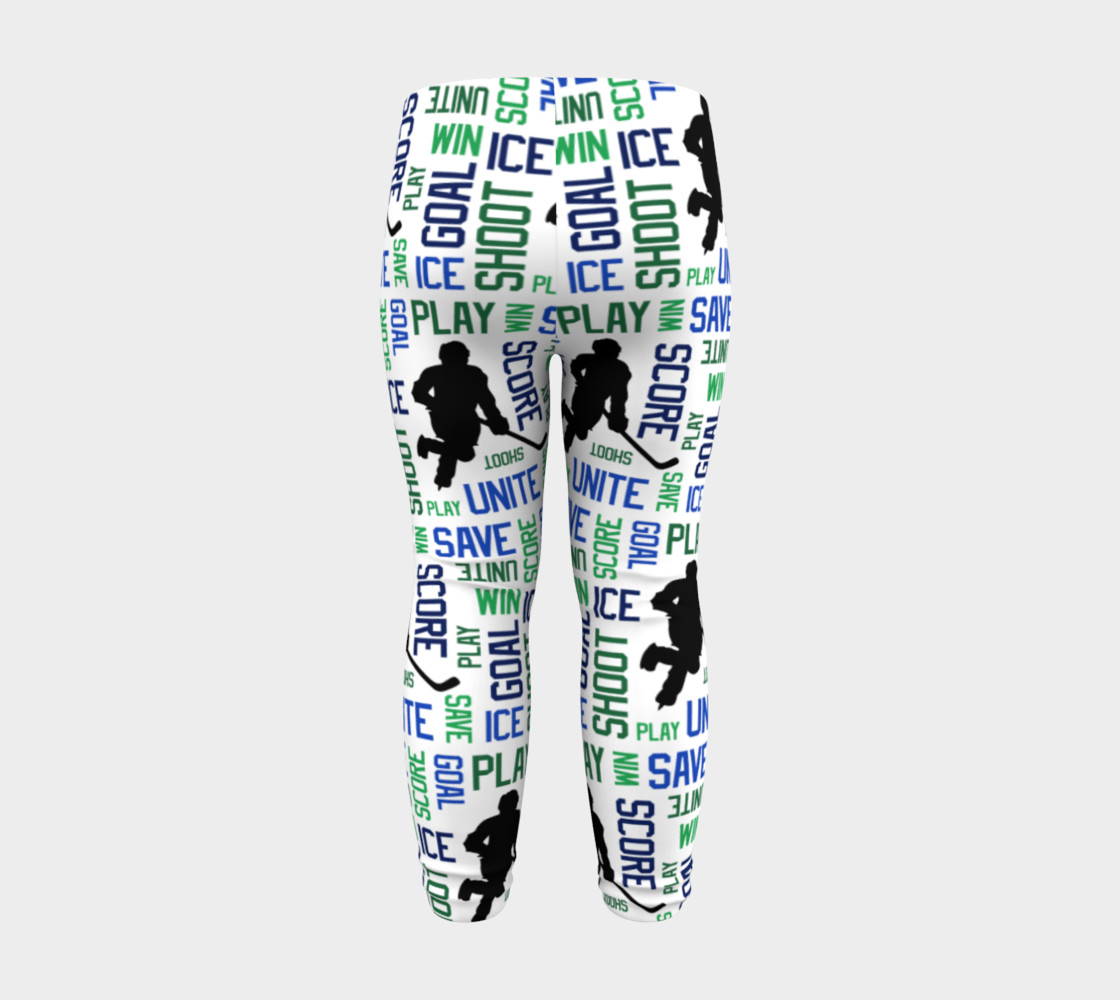 For the Love of Hockey - Blue and Green Baby Leggings preview #8