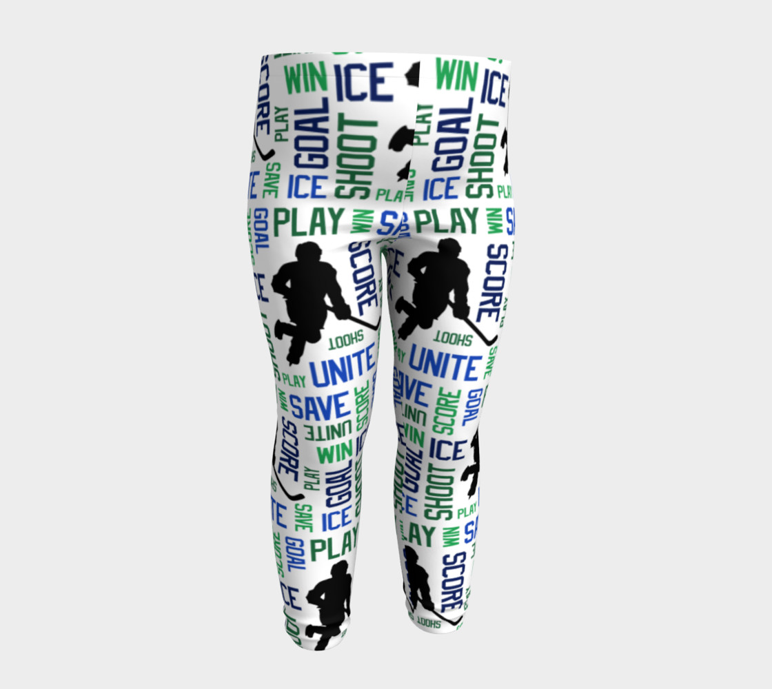 For the Love of Hockey - Blue and Green Baby Leggings preview #4