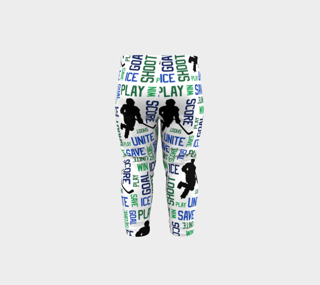 For the Love of Hockey - Blue and Green Baby Leggings preview #5