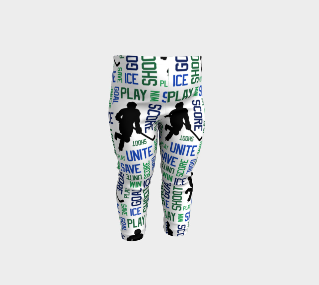 For the Love of Hockey - Blue and Green Baby Leggings preview #1