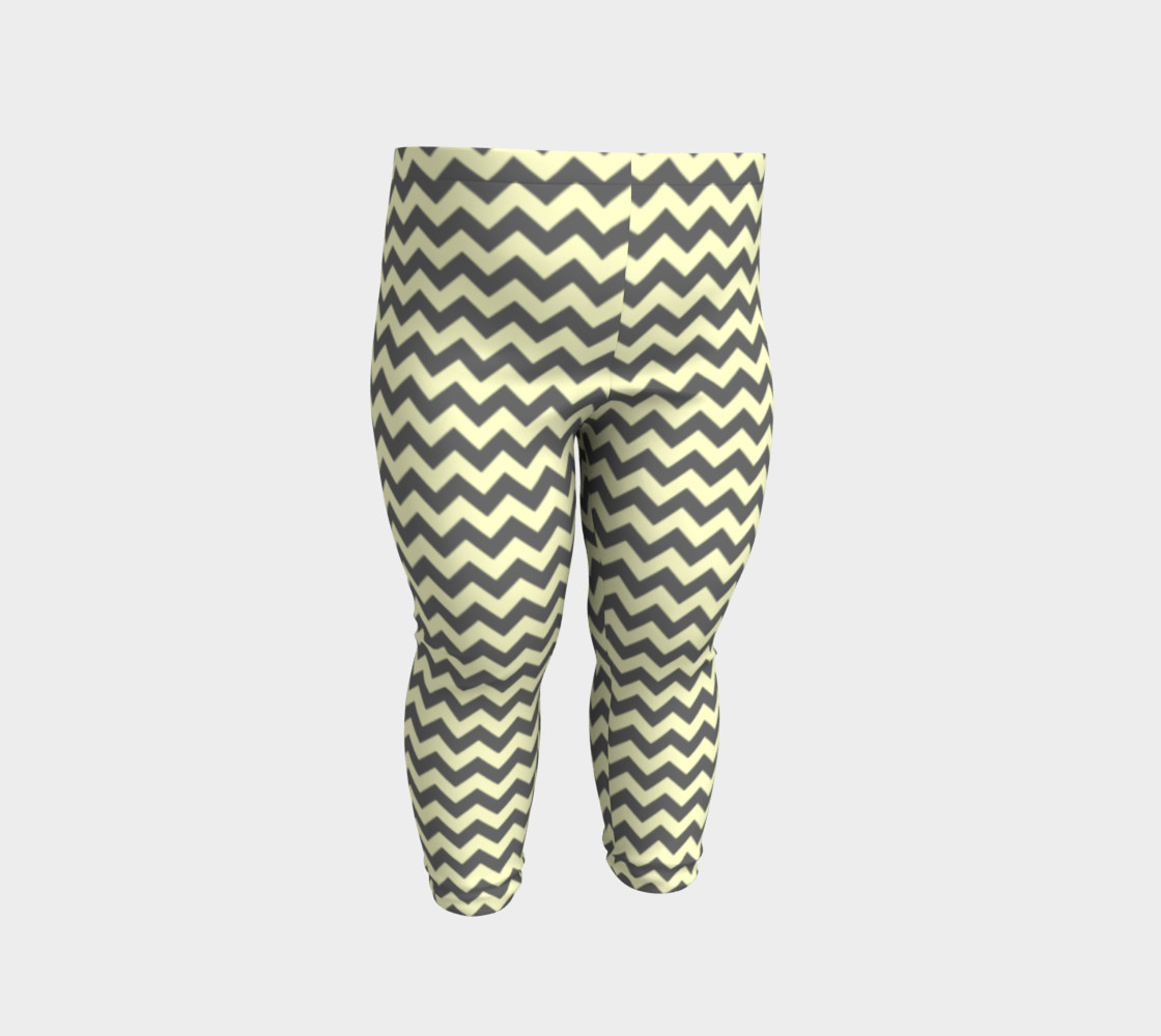 GREY & LINEN CHEVRON BABY LEGGINGS preview #2