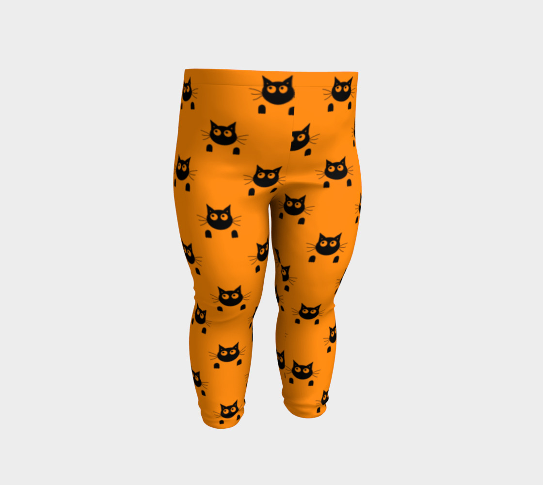 Halloween Cat Baby Leggings preview #2